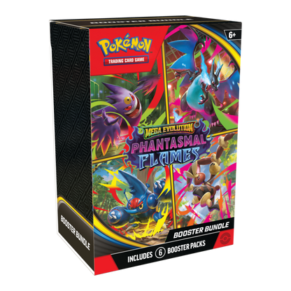 Pokemon Mega Evolution Phantasmal Flames Booster Bundle (6 Packs)