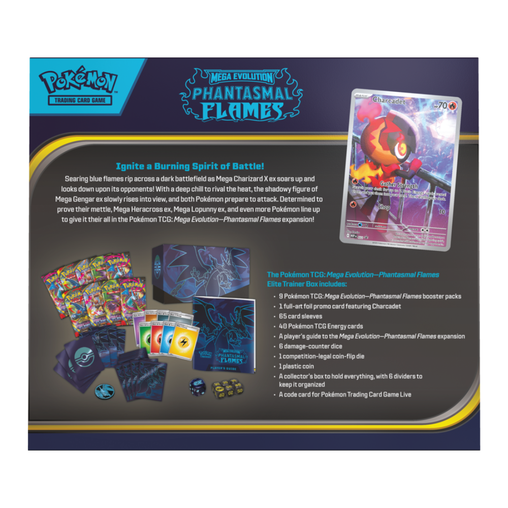 Pokemon Mega Evolution Phantasmal Flames Elite Trainer Box